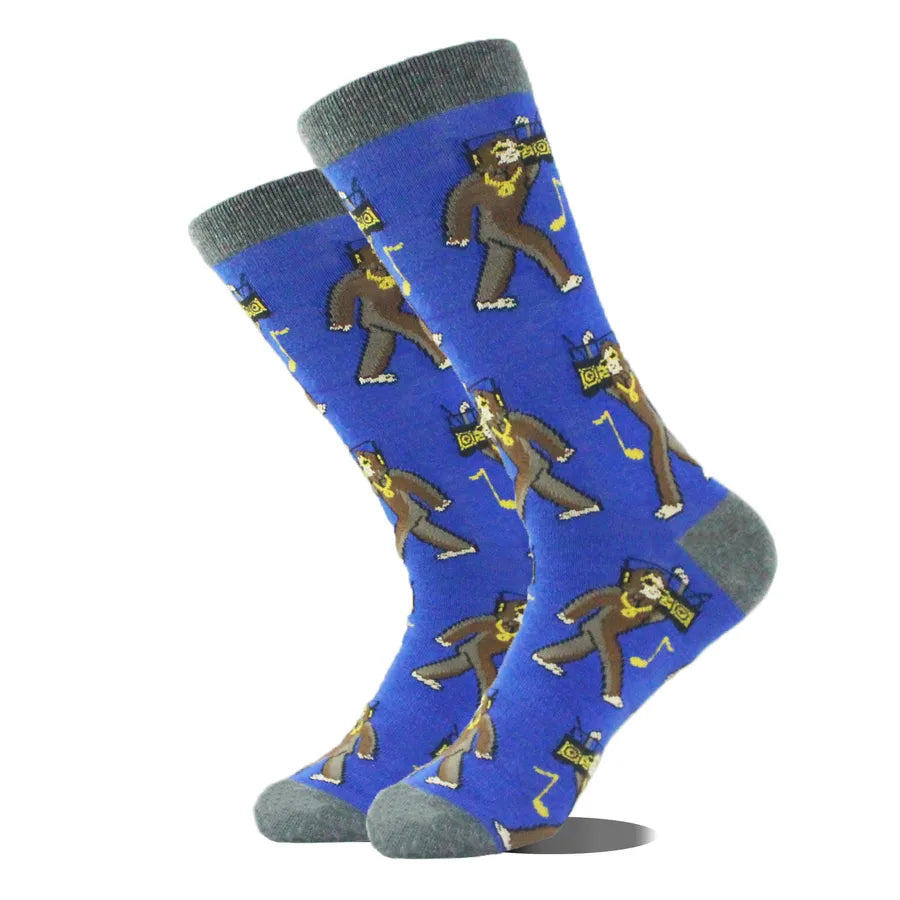 men's cartoon style cartoon cotton crew socks a pair