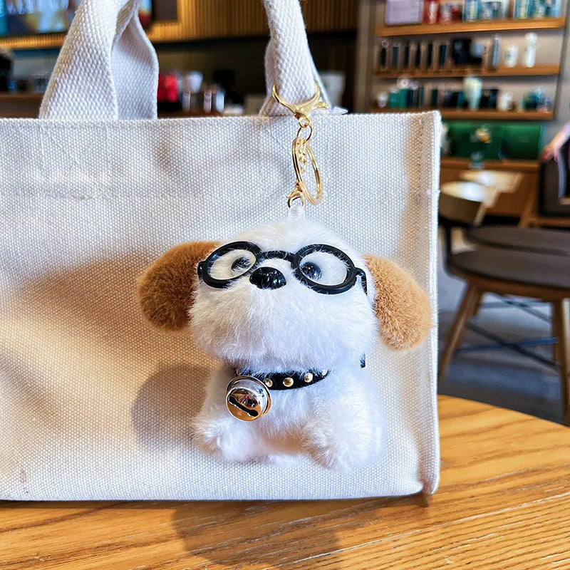 Delicate Cute Bear Dog Plush Keychain Creative Cartoon Soft Toy Bag Pendant Gift For Girls
