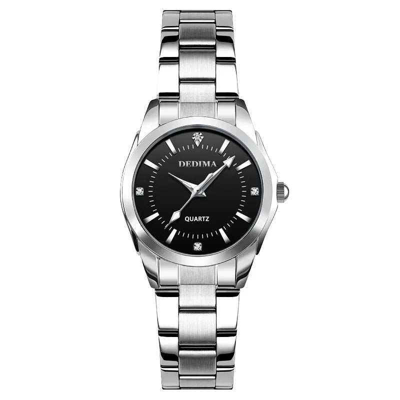 casual solid color double side snaps quartz women's watches