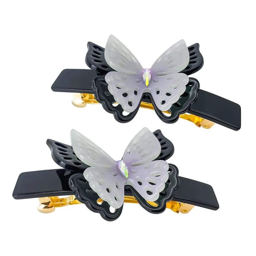 Emanco Double Layer Butterfly Hair Claw Gradient Color Half Updo Shark Fin Clip Versatile Hair Accessories For Women