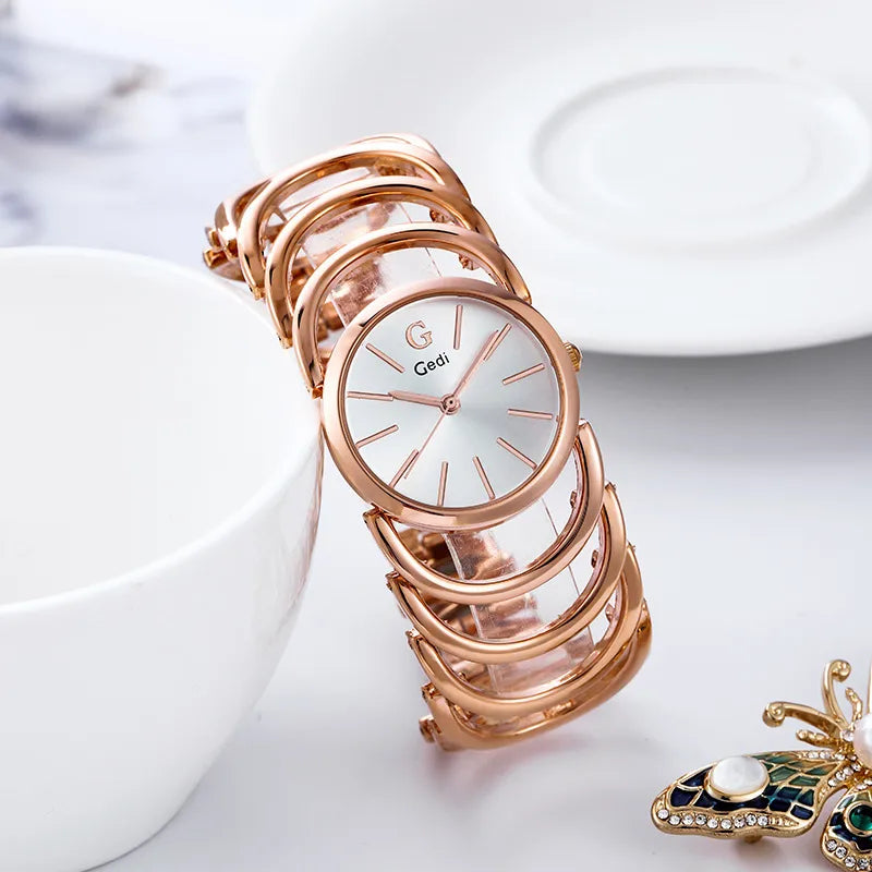 Casual Solid Color Jewelry Buckle Quartz Women's Watches