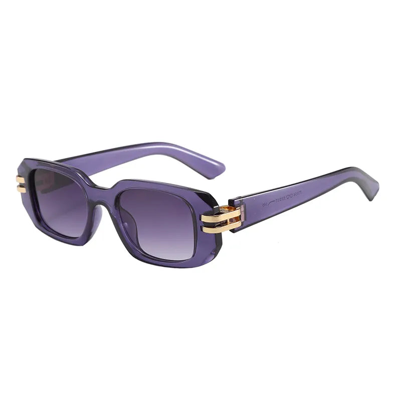Retro Fashion Trend Streetwear Solid Color Pc Square Full Frame Women's Sunglasses