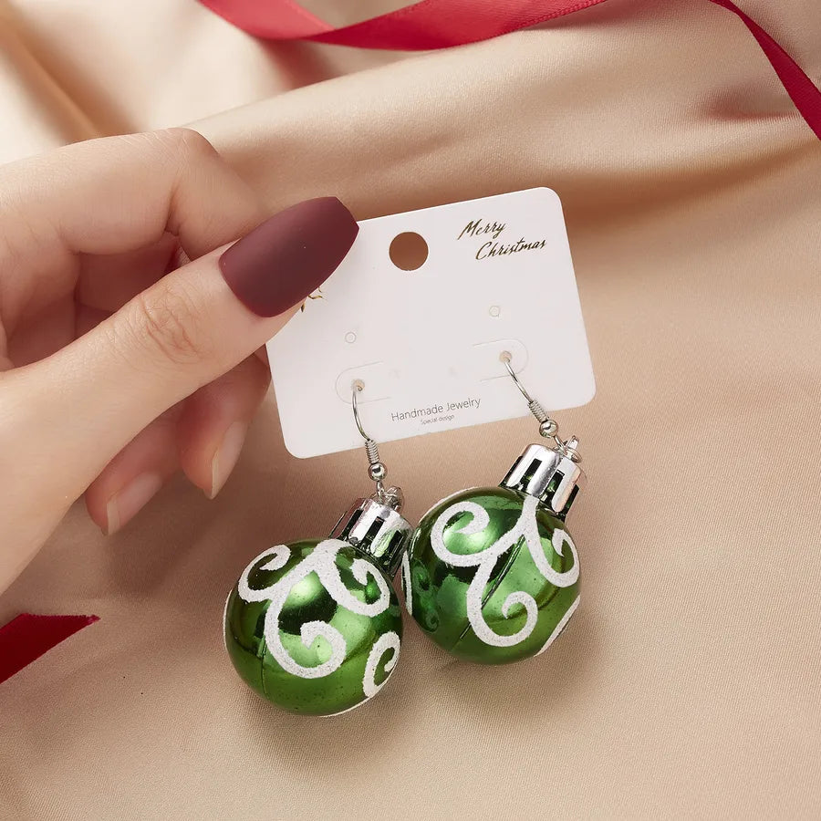 1 Pair Fashion Snowflake Plating Resin Drop Earrings