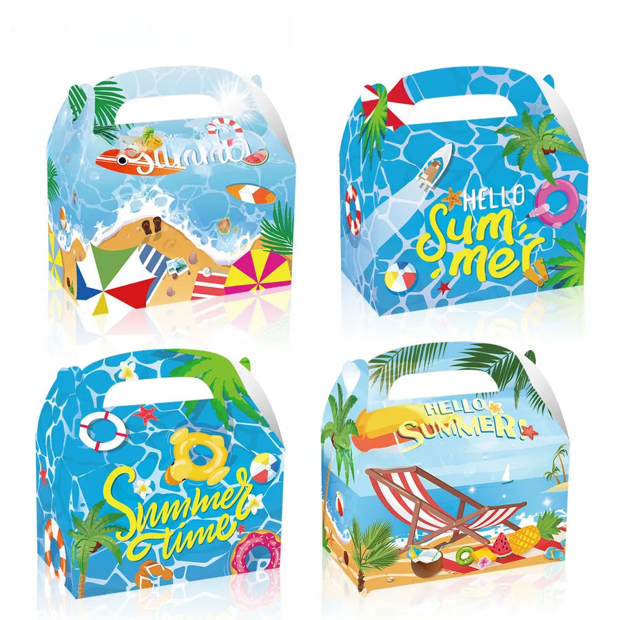 DD330  SUMMER beach chair SUMMER swimming ring pool party candy gift portable horn paper box
