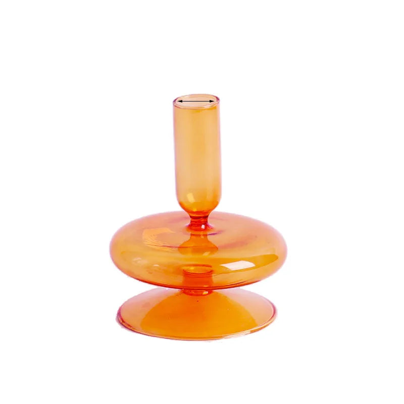 Artistic Geometric Glass candlestick Artificial Decorations