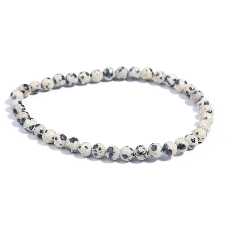 Explosions 4mm Natural Stone Mini Energy Bracelet Women's Gone Beads Semi-precious Stacked Jewelry Bracelet
