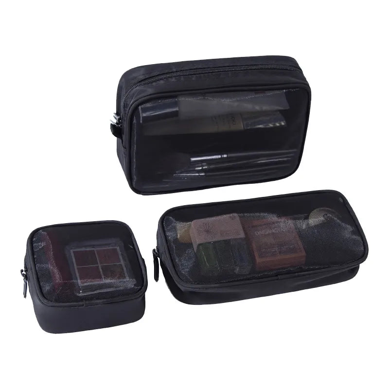 grid visual large multi-functional travel cosmetic storage bag