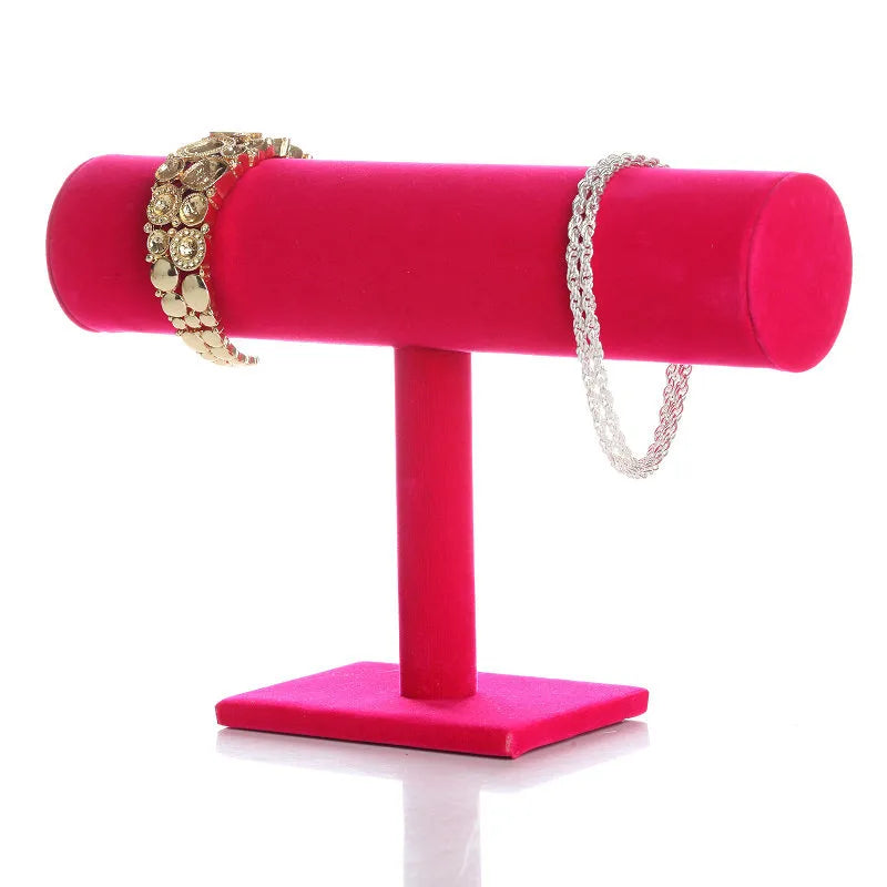 Single-layer flannelette bracelet rack jewelry display stand watch display stand bracelet head flower head hoop jewelry store countertop shelf
