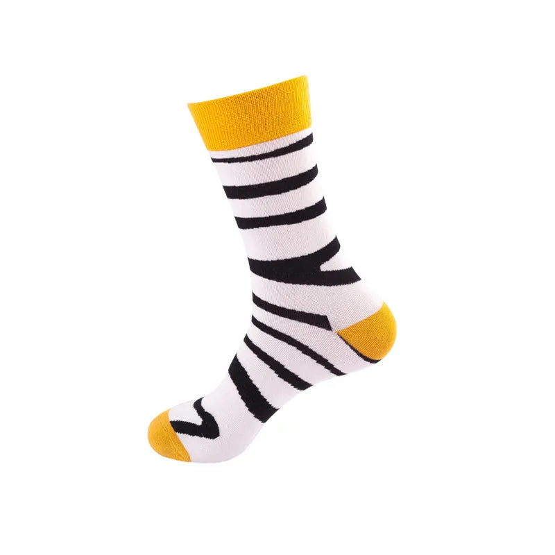 Unisex Cute Modern Style Stripe Pineapple Shark Cotton Jacquard Ankle Socks A Pair