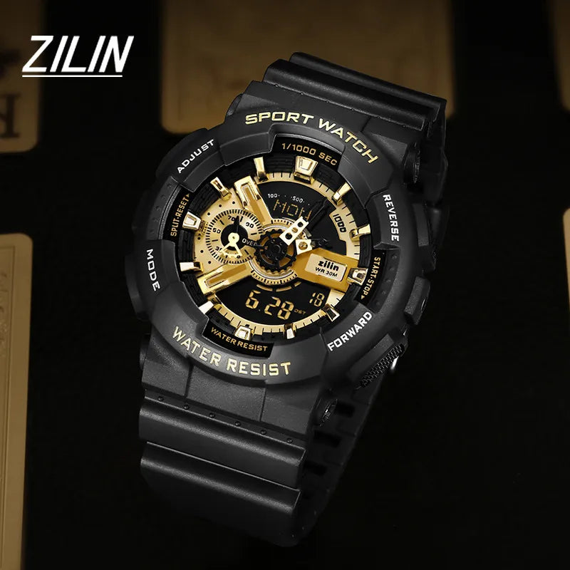 Electronic Watch Sports High School Students Men's Luminous Electronic Watch Trendy Alarm Clock Men's Multifunctional Teenagers