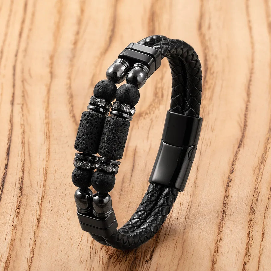 Vintage Style Classic Style Commute Geometric Leather rope Stone Metal Unisex Bracelets