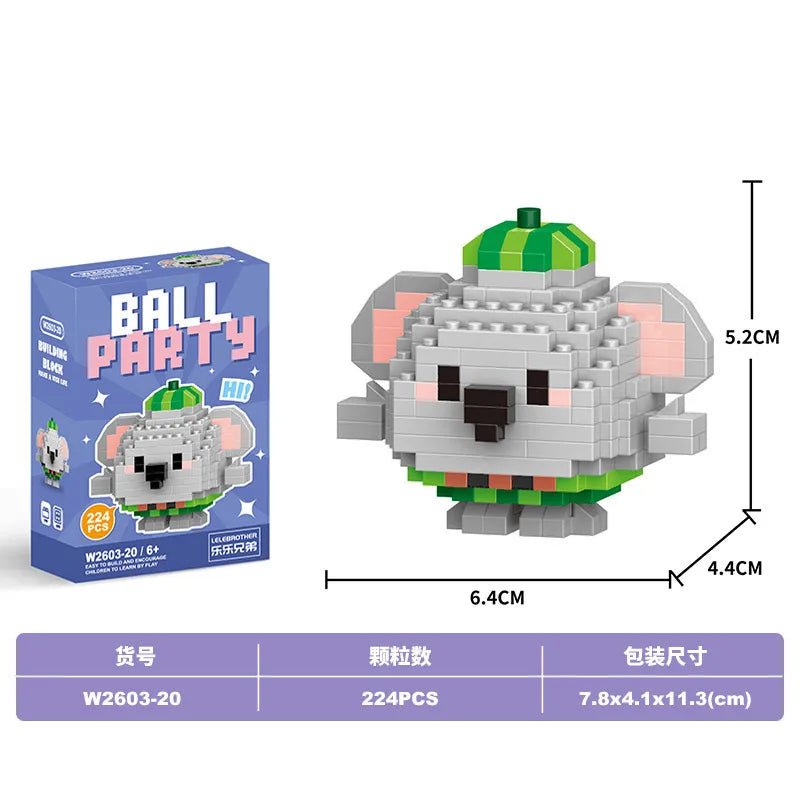 Children Unisex Animal Cartoon Plastic Building Toys