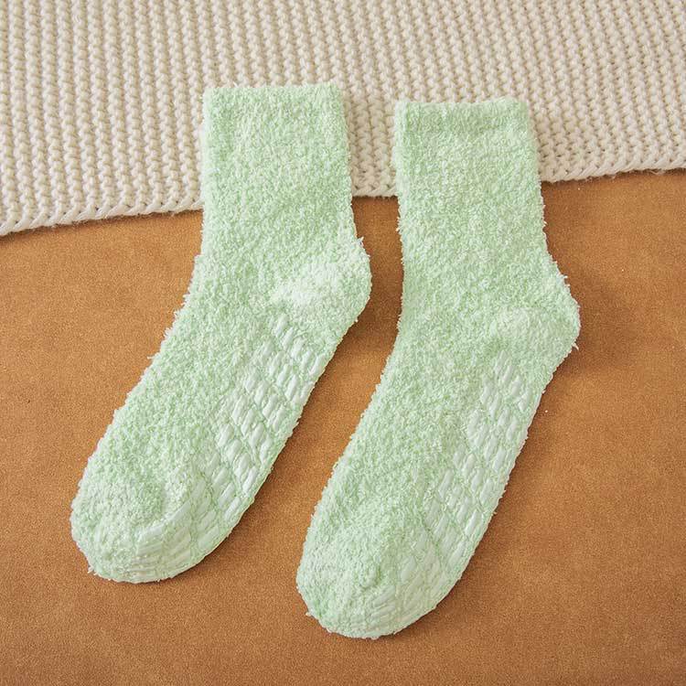 unisex casual solid color polyester crew socks a pair