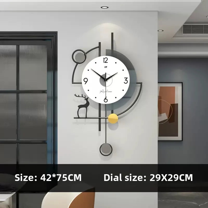 Modern Simple Wall Clock High-end Living Room Home Decoration Dining Room Mute Clock Wall Hanging Fashion Creative Hanging Watch