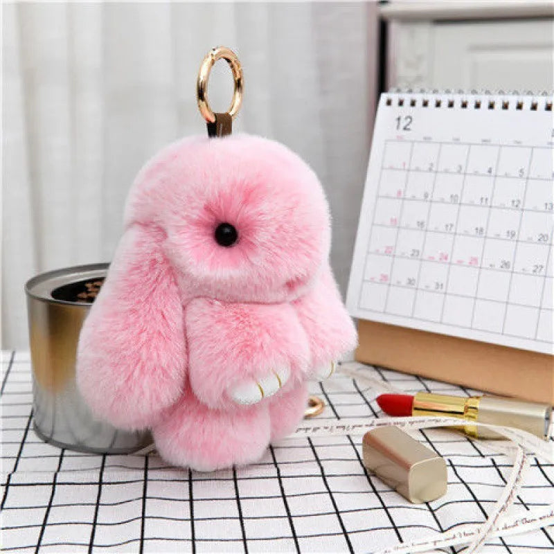 Simple Style Rabbit Artificial Wool Handmade Bag Pendant