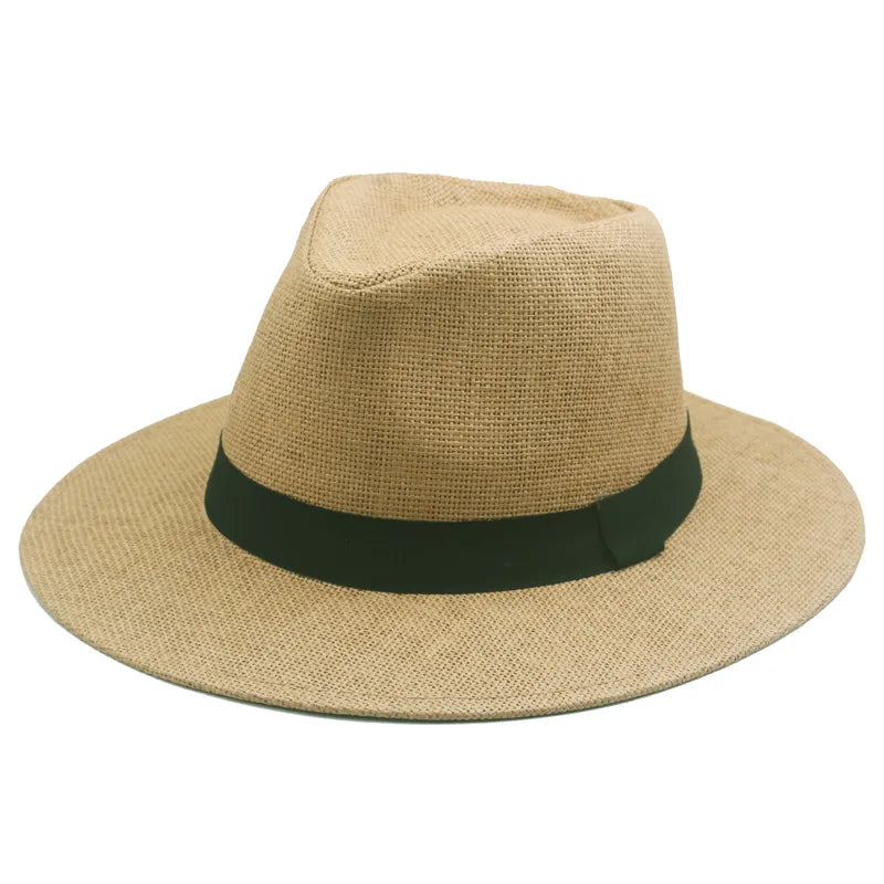 Unisex Retro Classic Style Solid Color Flat Eaves Sun Hat