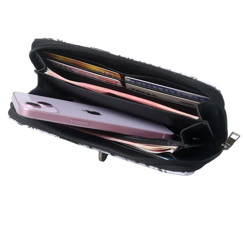 unisex cartoon pvc zipper wallets