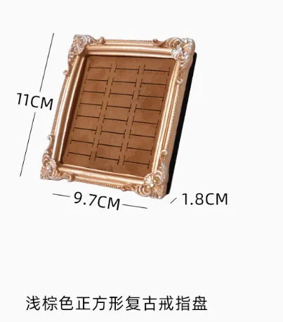 Adjustable Brown Jewelry Display Stand Necklace Bracelet Earring Storage Photography Props Ornament High-End Sensation Print
