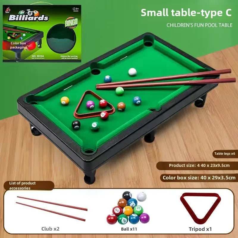 Simulation Children's Small Billiard Table Household Mini Billiard Table Toy Table 2-in -1 Parent-Child Interactive Gift