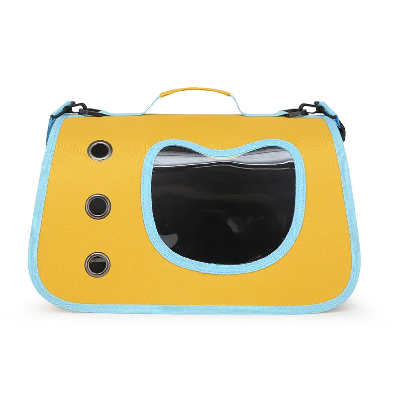 New Foldable Handheld Oxford Cloth Cat Carrier Bag Space Capsule Pet Bag Outdoor Crossbody Portable Breathable Cat Backpack