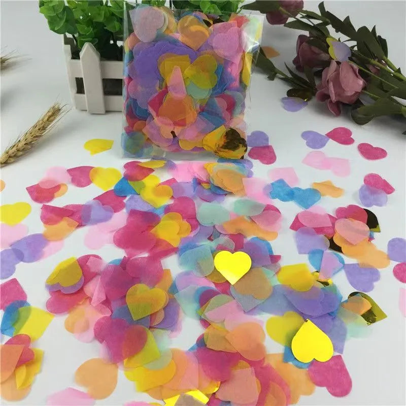 2.5cm heart-shaped love paper pieces Valentine's Day wedding venue hand-held throwing paper scraps transparent balloon filler