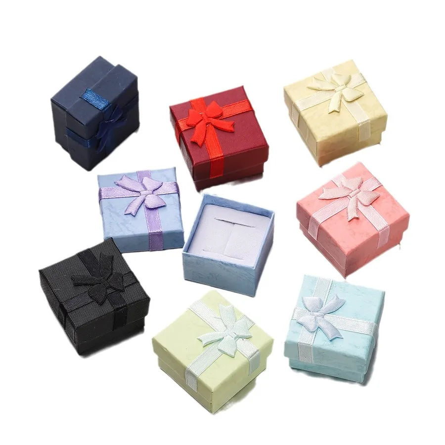 1 Piece Paper Elegant Simple Style Daily Date Bow Knot Jewelry Boxes