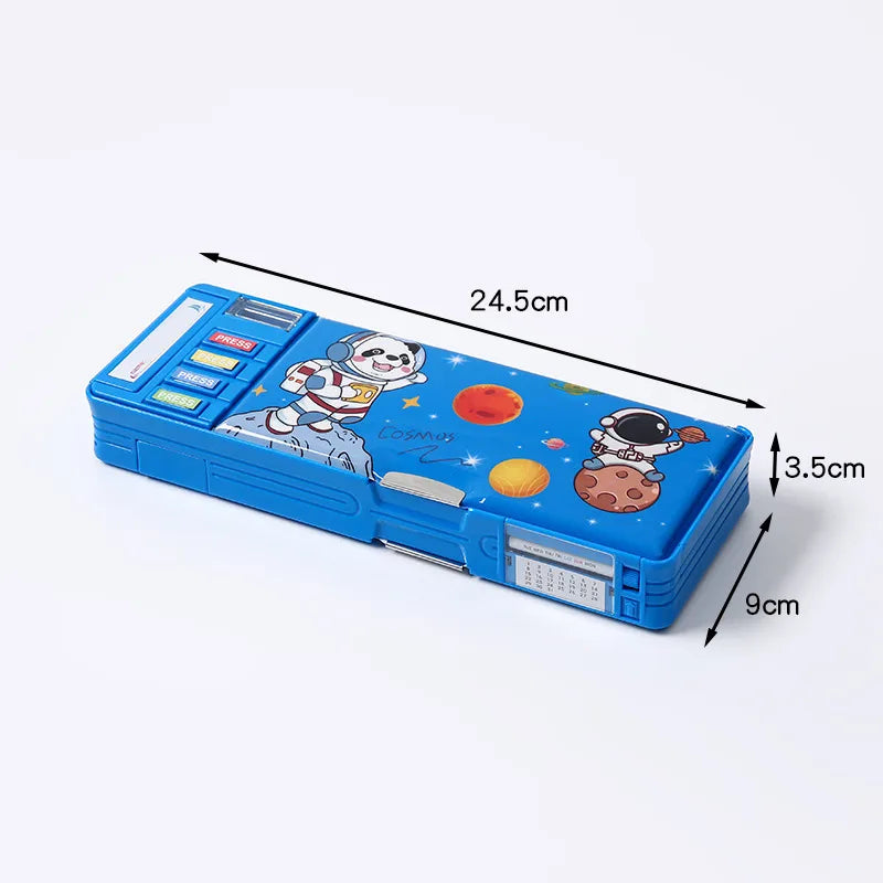 primary school students' multi-functional large-capacity double-layer stationery box