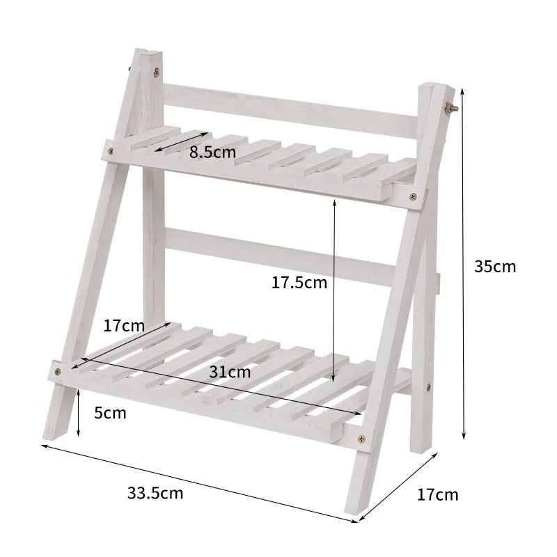 Casual Elegant Pastoral Solid Color Wood Storage Rack