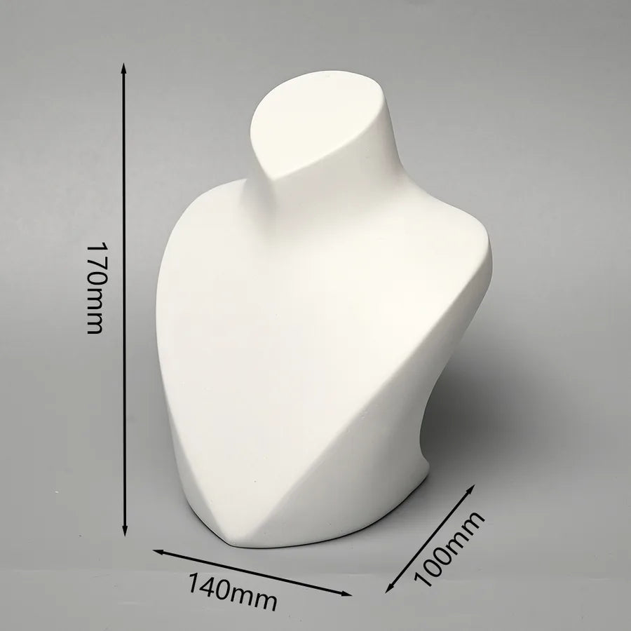 Resin Necklace Stand Portrait Neck Jewelry Display Props Accessories Showcase Handmade Simple New Style Pure Color Design