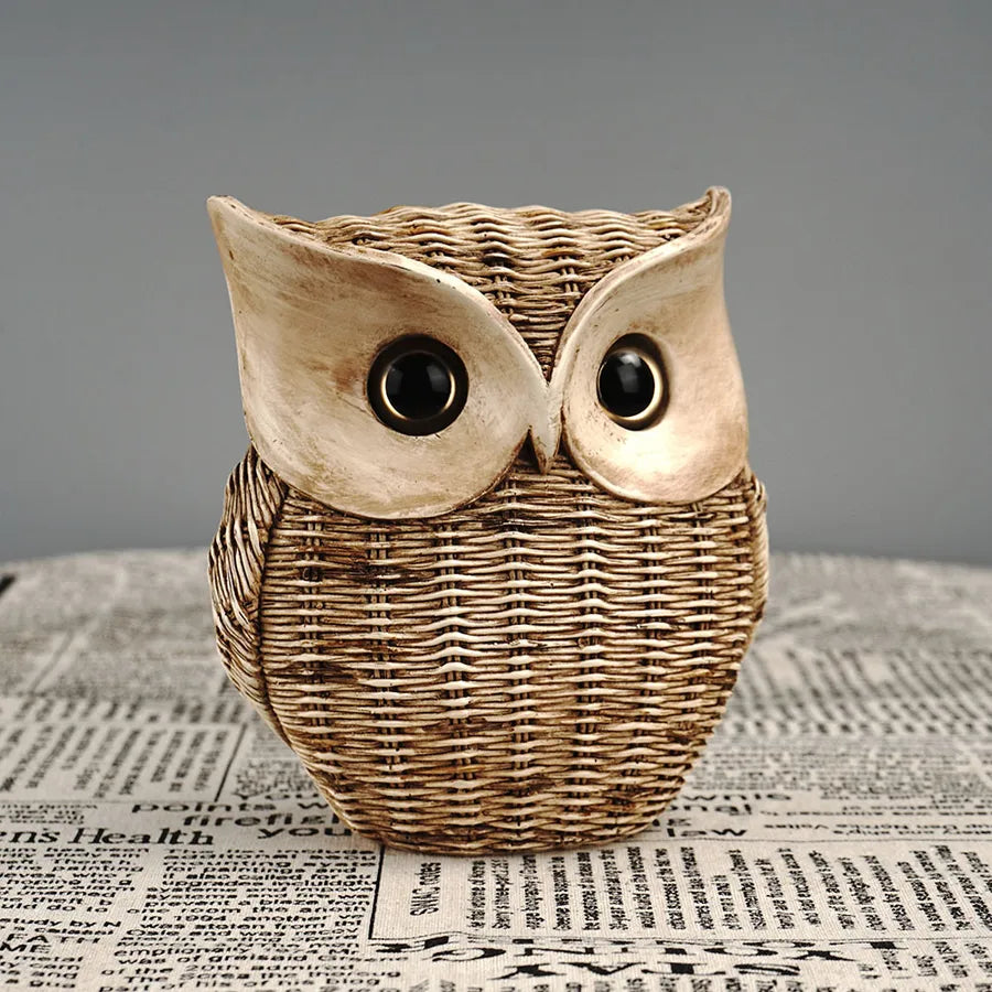 fashion cute resin owl home decoration crafts wholesale