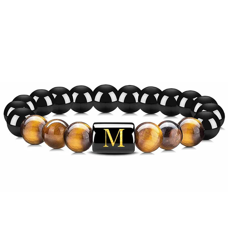 Casual Streetwear Geometric obsidian Men's Bracelets