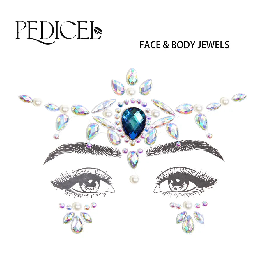 Multicolor Rhinestone Tattoos & Body Art 1 Piece