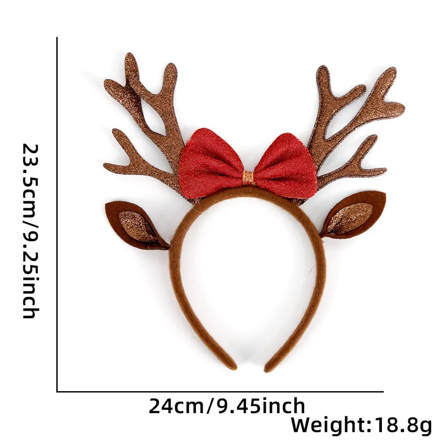 Christmas Cartoon Style Cute Christmas Hat Santa Claus Plastic Party headband