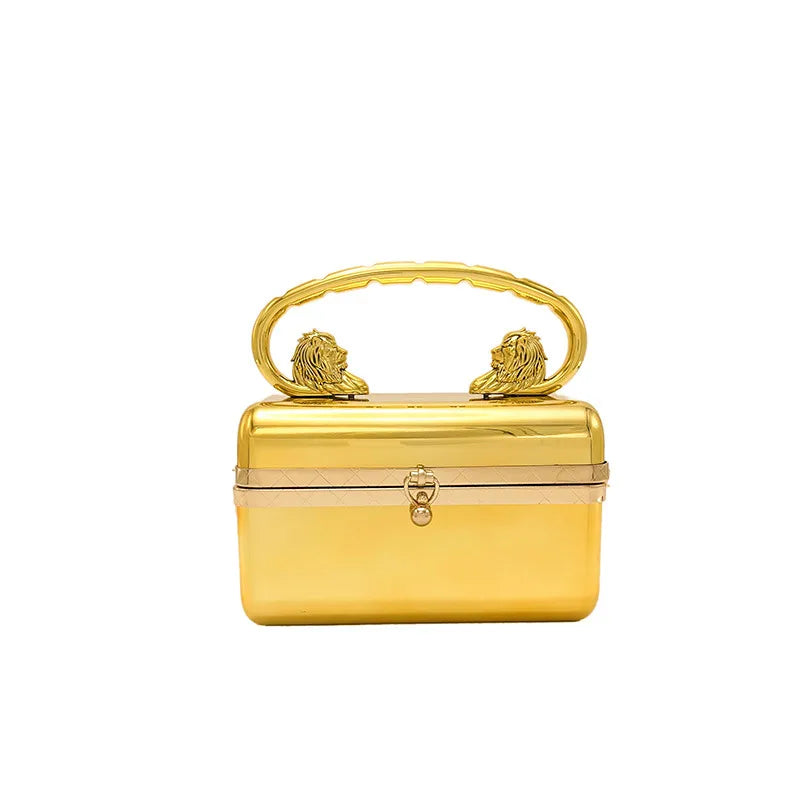 Style 1 Gold Style 1 Silver Style 2 Gold Arylic Solid Color Square Evening Bags