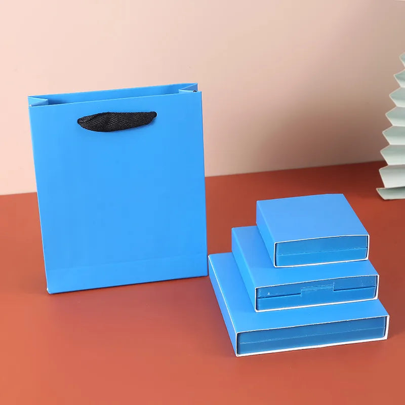 simple style solid color paper jewelry packaging bags