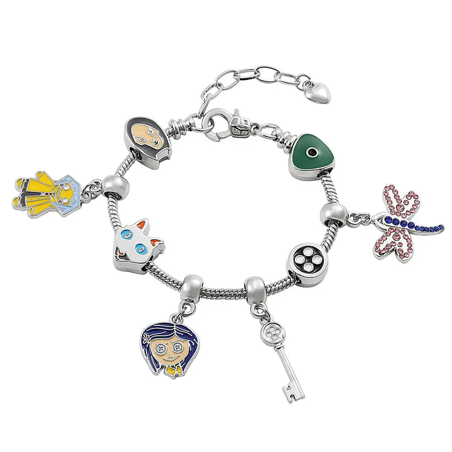 Cartoon Animation Horror Movie coraline Ghost Mother Halloween Pan Diy Beaded Bracelet Jewelry