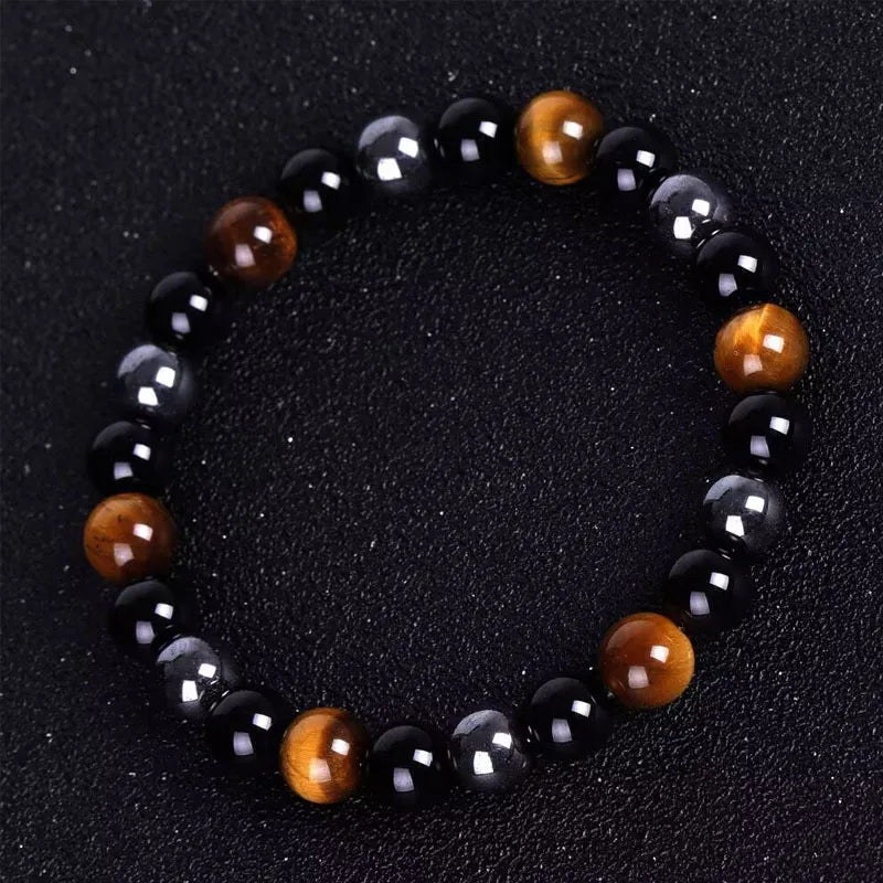 8mm tiger eye stone beaded bracelet multi-color optional men's bracelet gift  hot sale natural stone bracelet wholesale