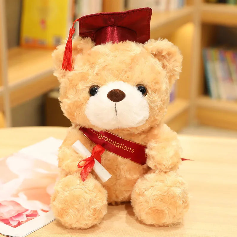 Doctor Hat Bear Doll Doctor Bear Plush Toy Teddy Bear Graduation Bear Doll Graduation Season Gift logo