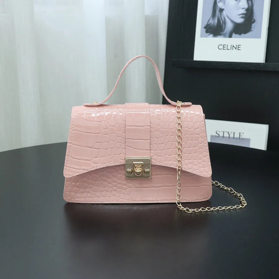 Classic Hot-Selling Women's Bags  New Foreign Trade Wholesale Simple Alligator Print Handbag Girls' Bags Chain Bag
