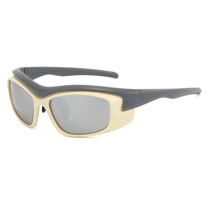 elegant simple style solid color ac square full frame men's sunglasses