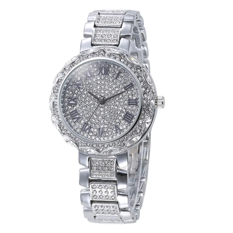 Glam Shiny Solid Color Butterfly Double Snap Quartz Watch