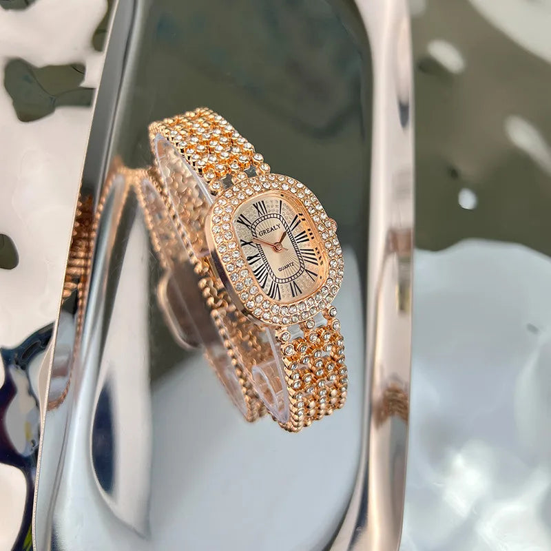 Simple Style Geometric Jewelry Buckle Quartz Women's Watches