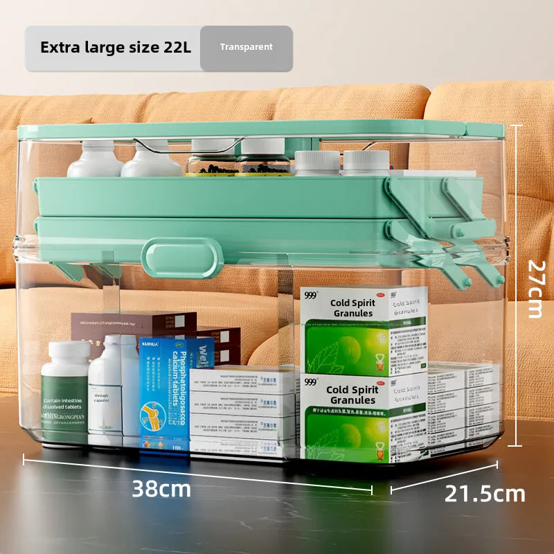 Medicine box Family medicine box household large capacity children's medicine multi-layer medical storage box first aid box small medicine box