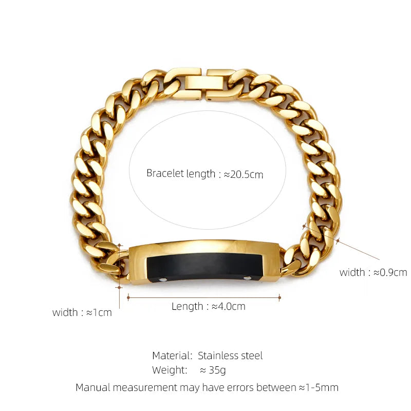 Casual Hip-Hop Punk Geometric 304 Stainless Steel 18K Gold Plated Unisex Bracelets