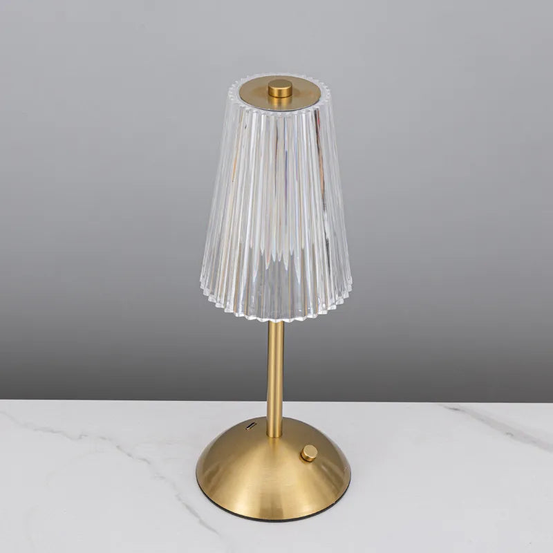 Luxurious Crystal Night Lamp Bedroom Decorative Touch Dimmable Rechargeable Creative Table Lamp Atmosphere Sensation Girl's Light