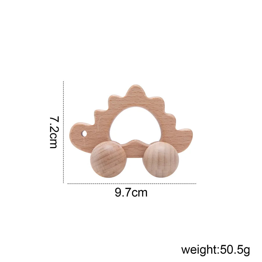 Walnut Wooden Mini Color Car Children's Early Education Educational Building Blocks Toys Baby Cart