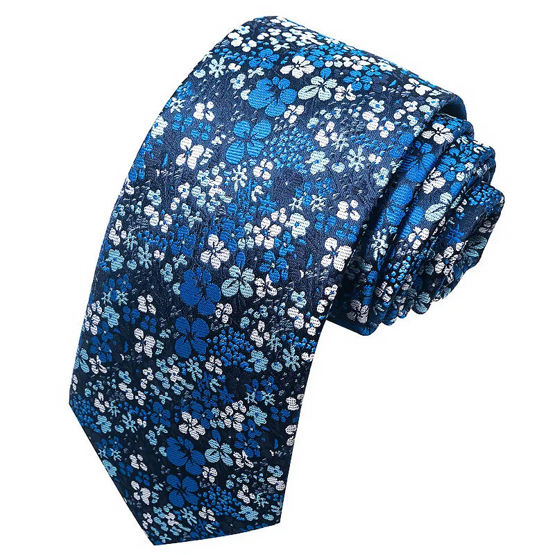 business formal solid color cashew nuts flower polyester yarn men's tie