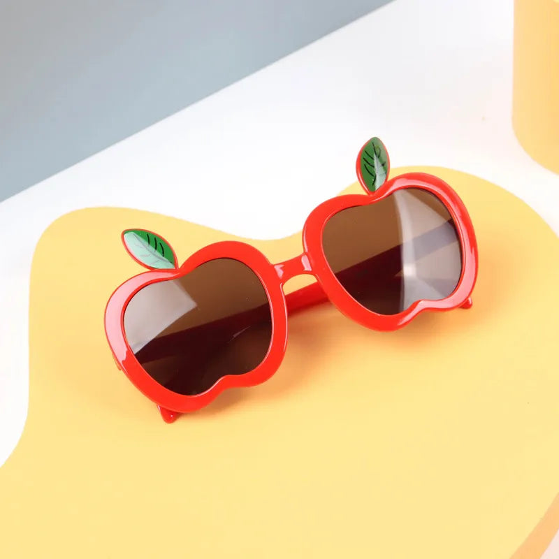 Cute Sweet Apple Resin Oval Frame Full Frame Glasses