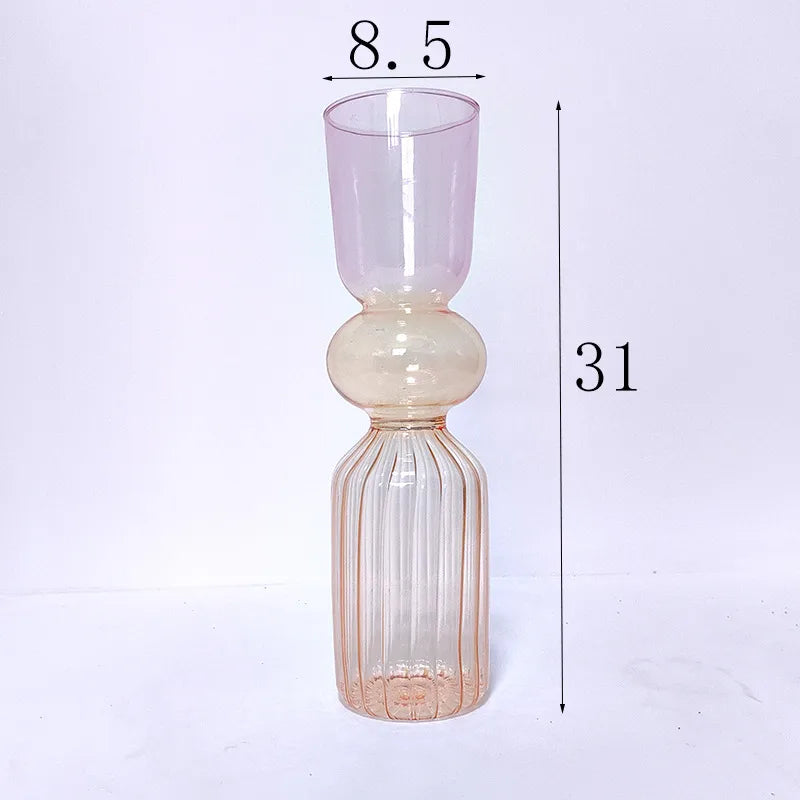 Casual Elegant Simple Style Solid Color Glass Vase Artificial Decorations