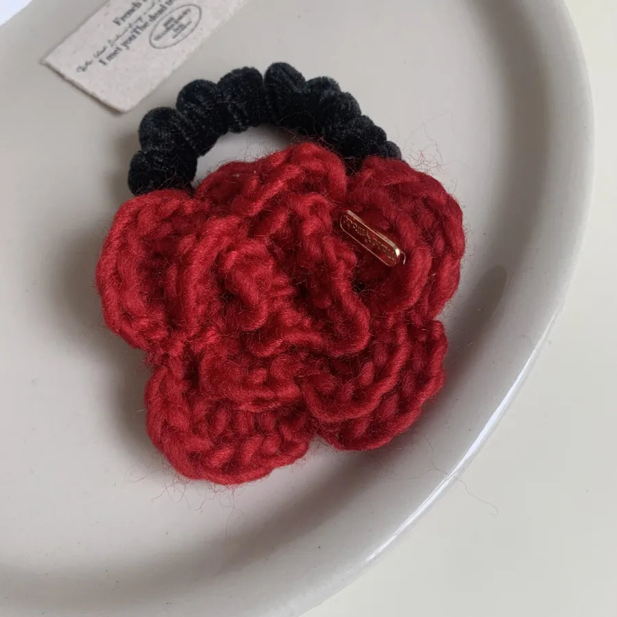 Elegant Women's Flower yarn Hair Tie